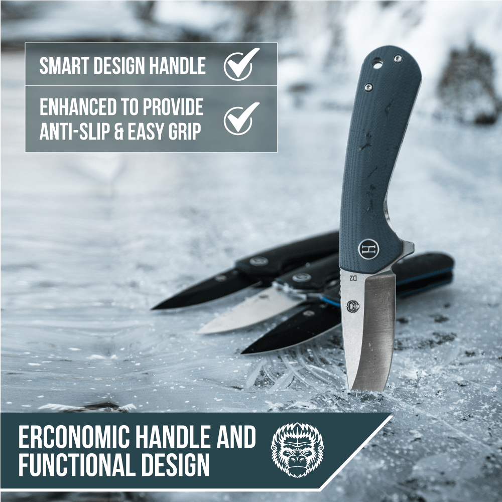 The Peasant Folding Pocket Knife Giftset for Men and Women (Silver and Black) - The Snag Bin