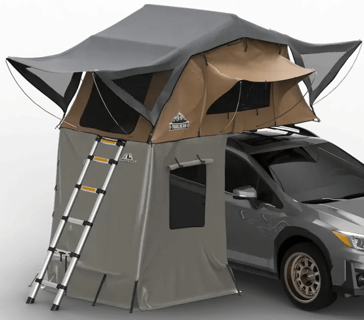 Trailhead Softshell Rooftop Tent – 2 Person – Tan – Lightweight Camping Setup - The Snag Bin