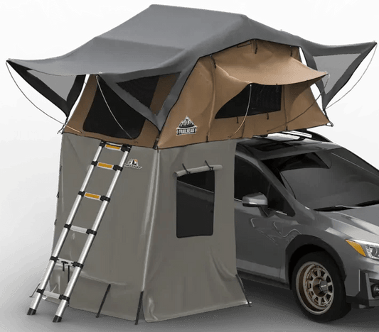 Trailhead Softshell Rooftop Tent – 2 Person – Tan – Lightweight Camping Setup - The Snag Bin