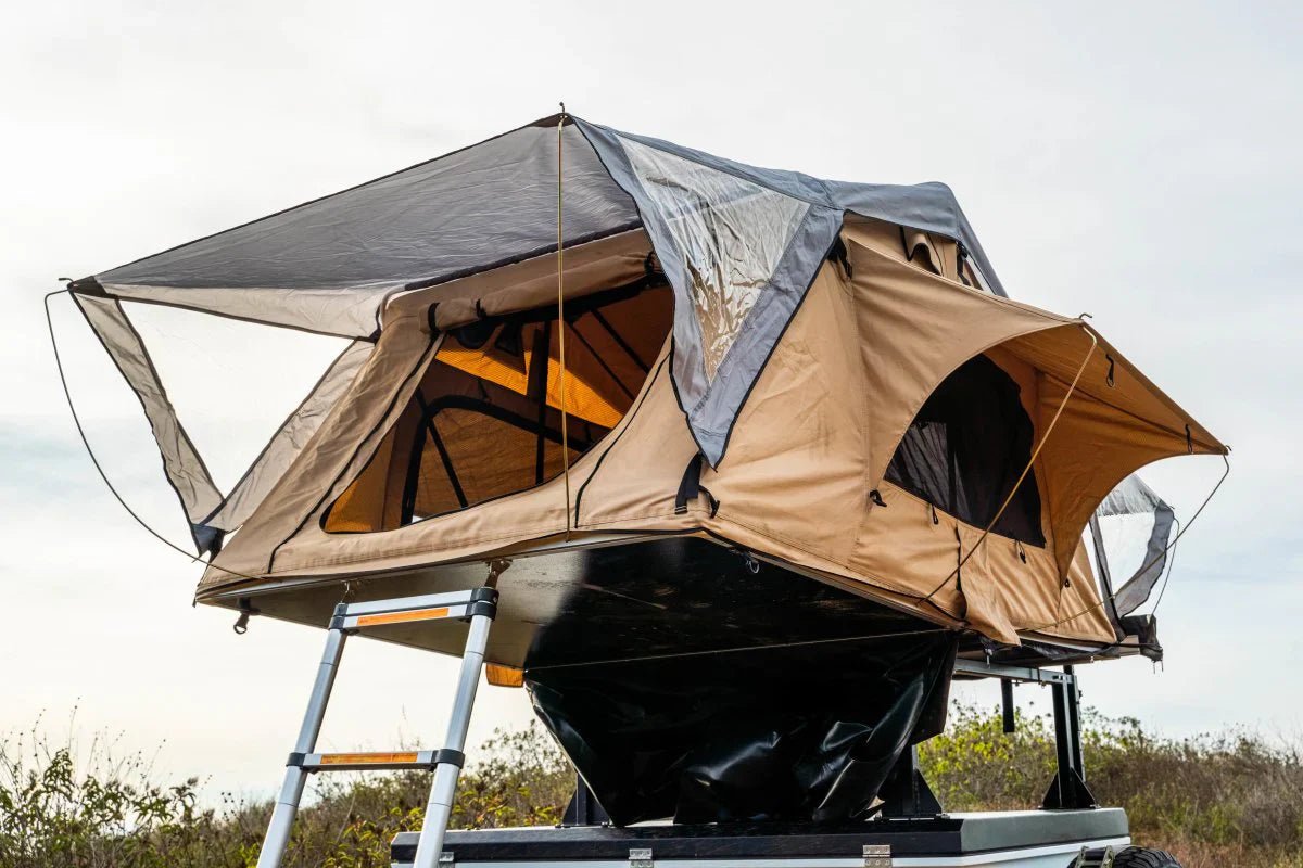 Trailhead Softshell Rooftop Tent – 2 Person – Tan – Lightweight Camping Setup - The Snag Bin