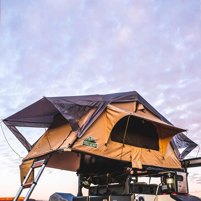 Trailhead Softshell Rooftop Tent – 2 Person – Tan – Lightweight Camping Setup - The Snag Bin