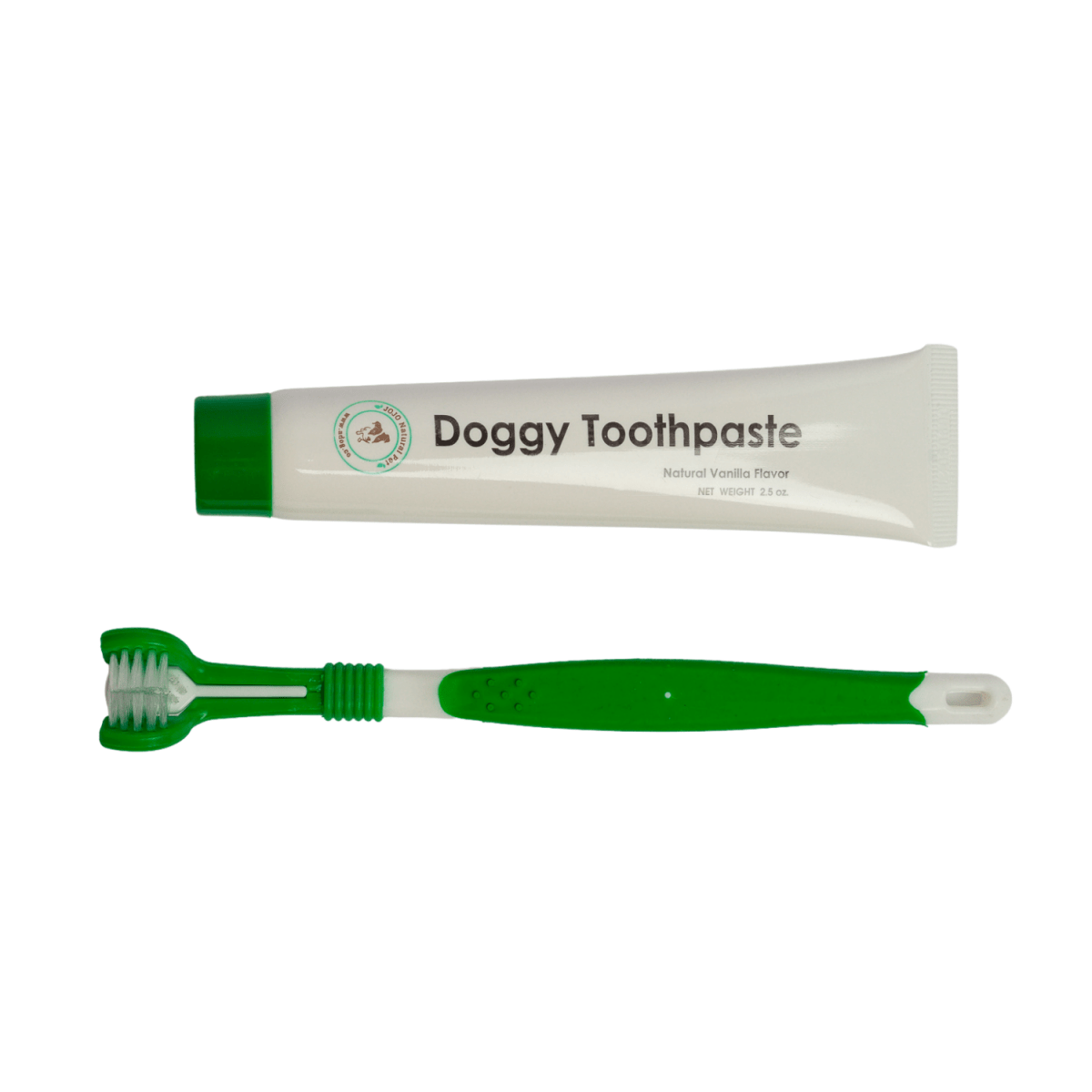 Triple Headed Dog Toothbrush with All - Natural Toothpaste Kit – 2 - Piece Kit - The Snag Bin