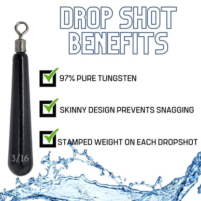 Tungsten Drop Shot Weights - The Snag Bin