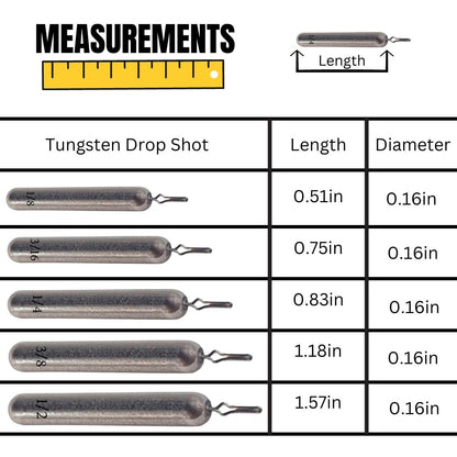 Tungsten Drop Shot Weights - The Snag Bin