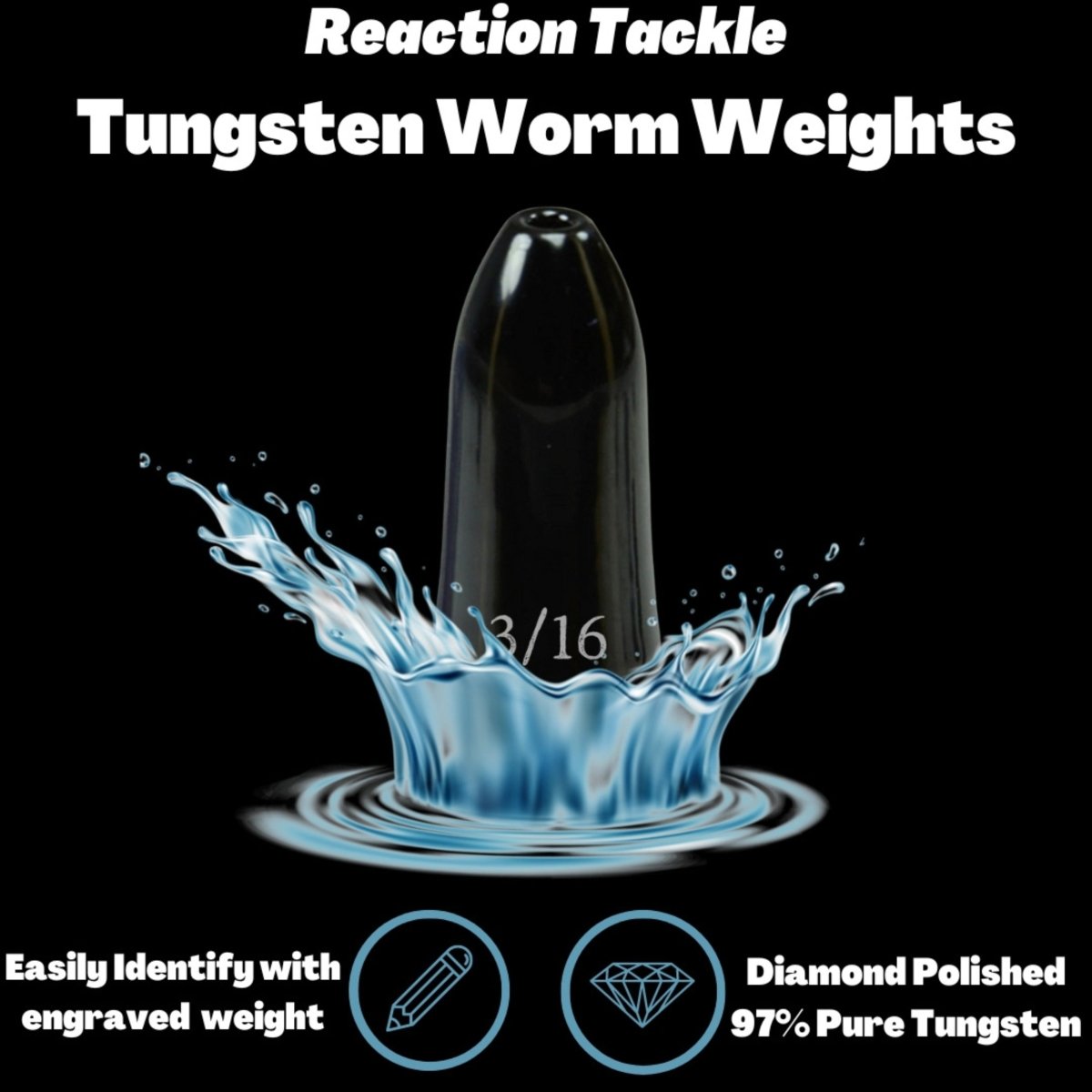 Tungsten Worm Weights / Bullet Shaped Sinkers - The Snag Bin