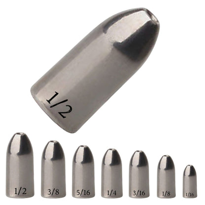 Tungsten Worm Weights / Bullet Shaped Sinkers - The Snag Bin