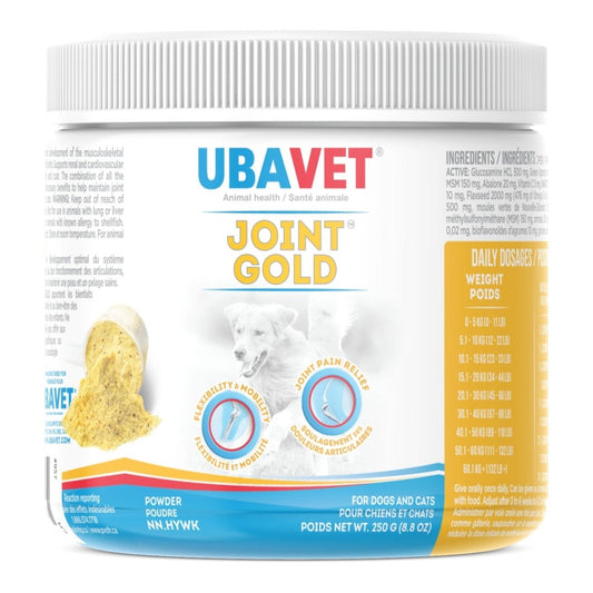 UBAVET Joint Gold Joint Care Powder for Dogs & Cats – 8.8 oz (250g) - The Snag Bin