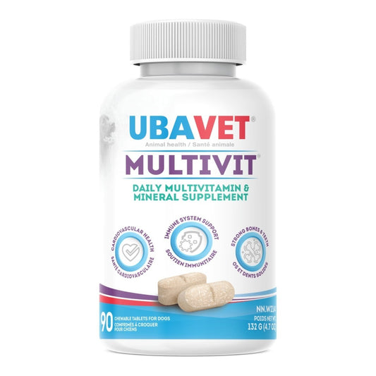 UBAVET MULTIVIT Daily Vitamin and Mineral Tablet for Dogs – Comprehensive Nutritional Support – (90 ct) - The Snag Bin