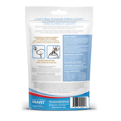 UBAVET Ubacalm Calming and Stress Relief Soft Dog Chews - The Snag Bin