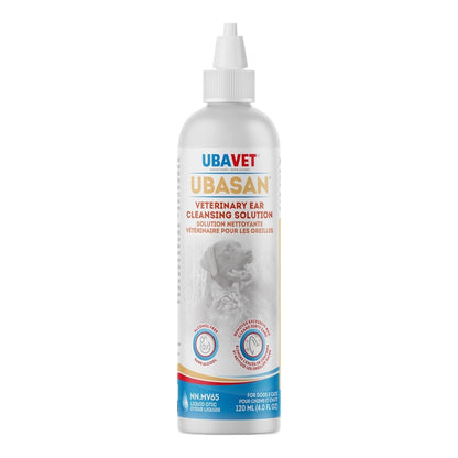 UBAVET Ubasan Ear Cleansing Solution for Dogs & Cats – (4 fl oz / 120ml) - The Snag Bin