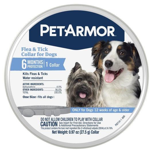 Ultimate Flea & Tick Protection Collar for Dogs - One Size Fits All, Lasts 6 Months - The Snag Bin