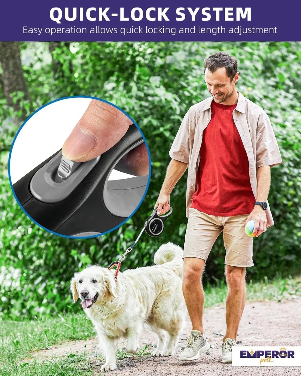 Unleash Adventure! 🌟 16ft Heavy - Duty Retractable Leash for Large Dogs (up to 110lbs) 🐾 - The Snag Bin