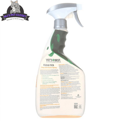 Vet's Best Flea and Tick Home Spray for Dogs - Refreshing Peppermint Scent - 32oz - The Snag Bin