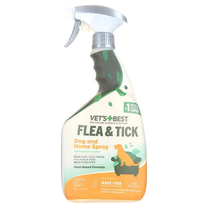 Vet's Best Flea and Tick Home Spray for Dogs - Refreshing Peppermint Scent - 32oz - The Snag Bin