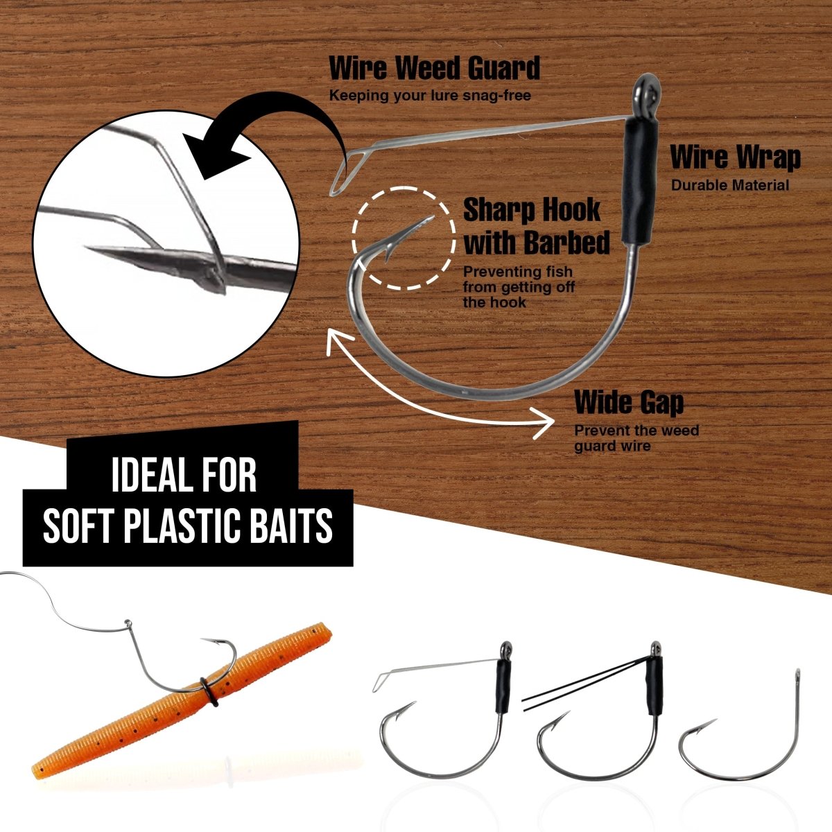 Wide Gap Wacky Hooks (25 - PACK) - The Snag Bin
