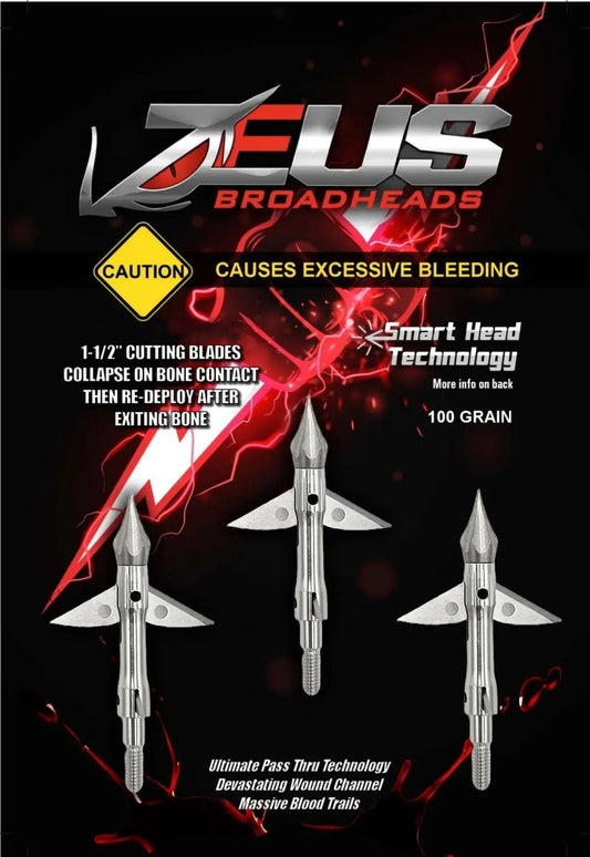 ZEUS 125 GRAIN BROADHEADS (3 PACK) - The Snag Bin